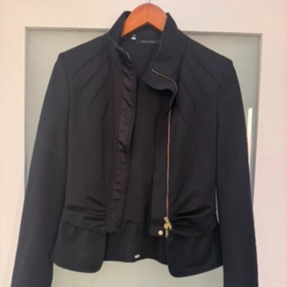 Gucci Tailored Double-Zip Jacket — Black, Gold Hardware, Made in Italy (Size 44) - Picture 10 of 13